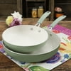 The Pioneer Woman Classic Belly Mint Frying Pan Set, 2 Piece