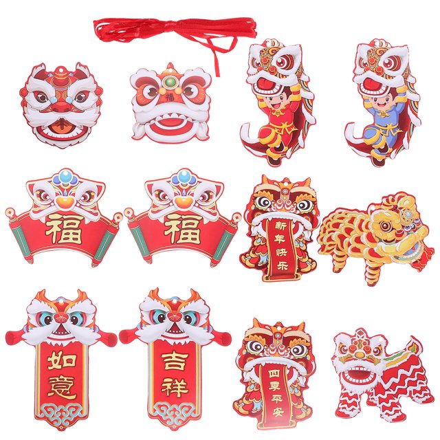 OULII 12 Pcs Décorations de Printemps en Papier Rouge pour Bureau