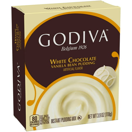 Godiva White Chocolate Vanilla Bean Pudding Mix, 3.9 oz