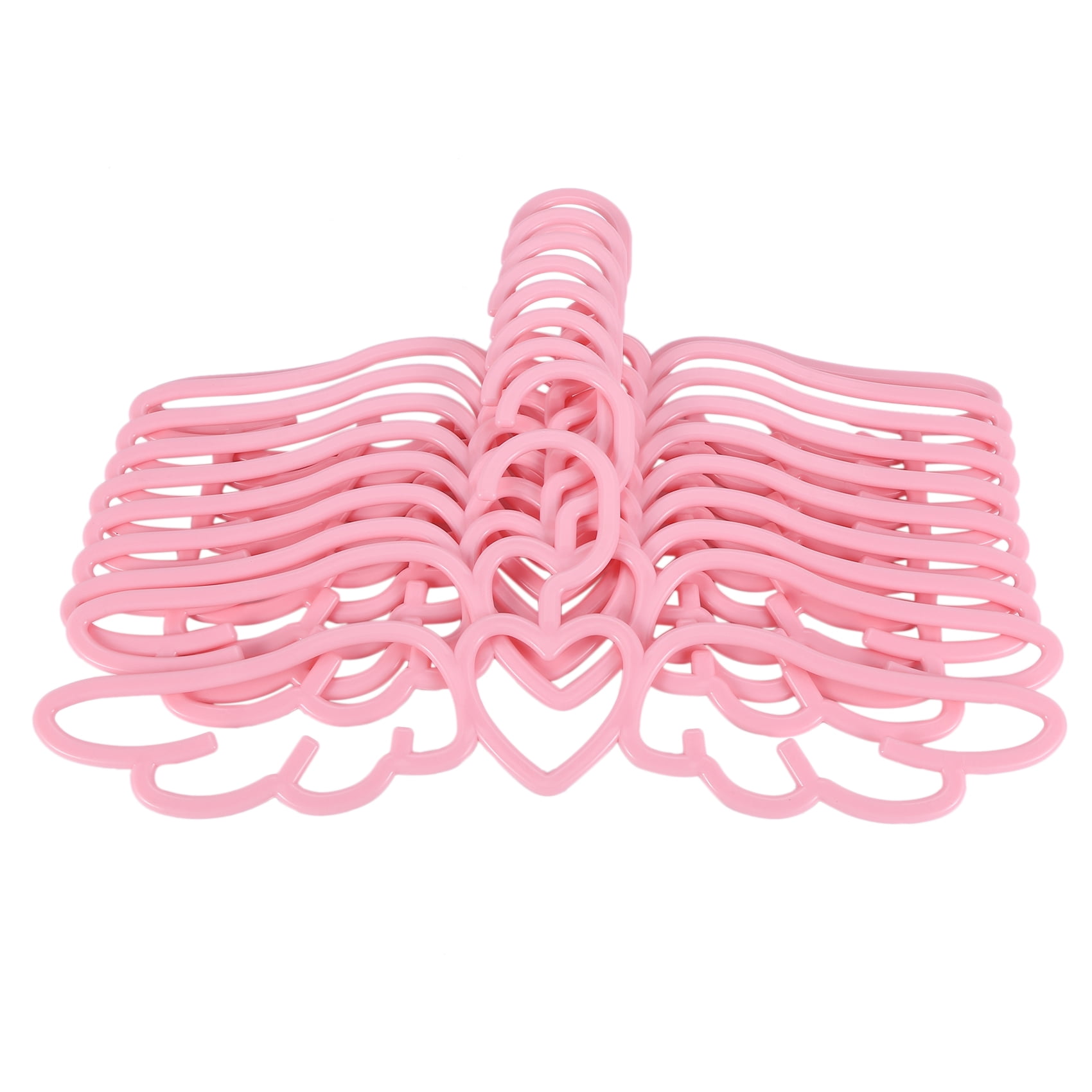 20 Pcs New Design Fly Angel Plastic Clothes Shirt Hanger, Cute Pretty Pink Loving Heart Scarf Underwear Hanger Rack