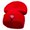 Red, variant on Heart Air Balloon Embroidered 12 Inch Long Knitted Beanie - Heather Grey OSFM