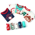 thumbnail image 5 of WIBACKER 2-7T Little Boys Girls Christmas Pajamas Sets for Kids Cotton Snug Fit 2Pcs Sleepwear - Santa Claus, 5 of 7