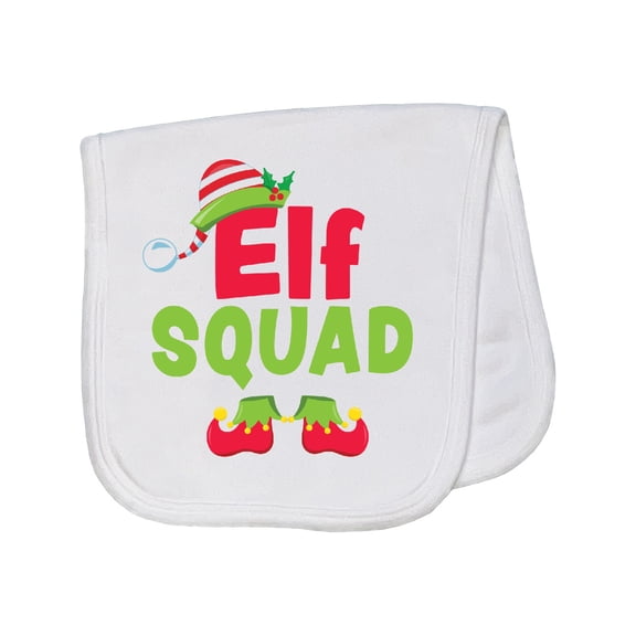Inktastic Christmas Elf Squad Baby Burp Cloth