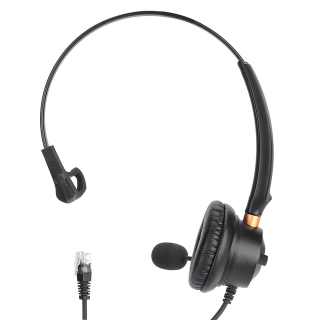 Business Headset, Protect Hearing Telephone Headphone With Microphone For Office And Home PC For The Call Center