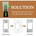 Stack Shadow Deadbolt Restorer Strike Plate, Fix Dead Bolt Misalignment