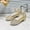 Gold, variant on Piuwrlz Kids Glitter Crystal Sandals Girls Versatile Closed Toe Shoes Lace-Up Solid Color New Dress Flats Gold Size 4.5 Years