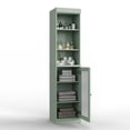 thumbnail image 4 of 100% Solid Wood 16.5" Bathroom Storage Cabinet with Frosted Glass Doors and Adjustable Shelves, 4 of 5