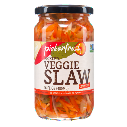 Pickerfresh Pickled Veggie Slaw, 16 oz Glass Jar, 1 Count
