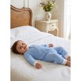 thumbnail image 5 of Cjfdfy Cute Baby Boy Spring Fall Winter Clothes Bewborn Baby Boy Going Home Outfit 0 3 6 12 18 Months Textured Collared Romper Long Sleeve Half Button-up One Pieces Jumpsuit, 5 of 9