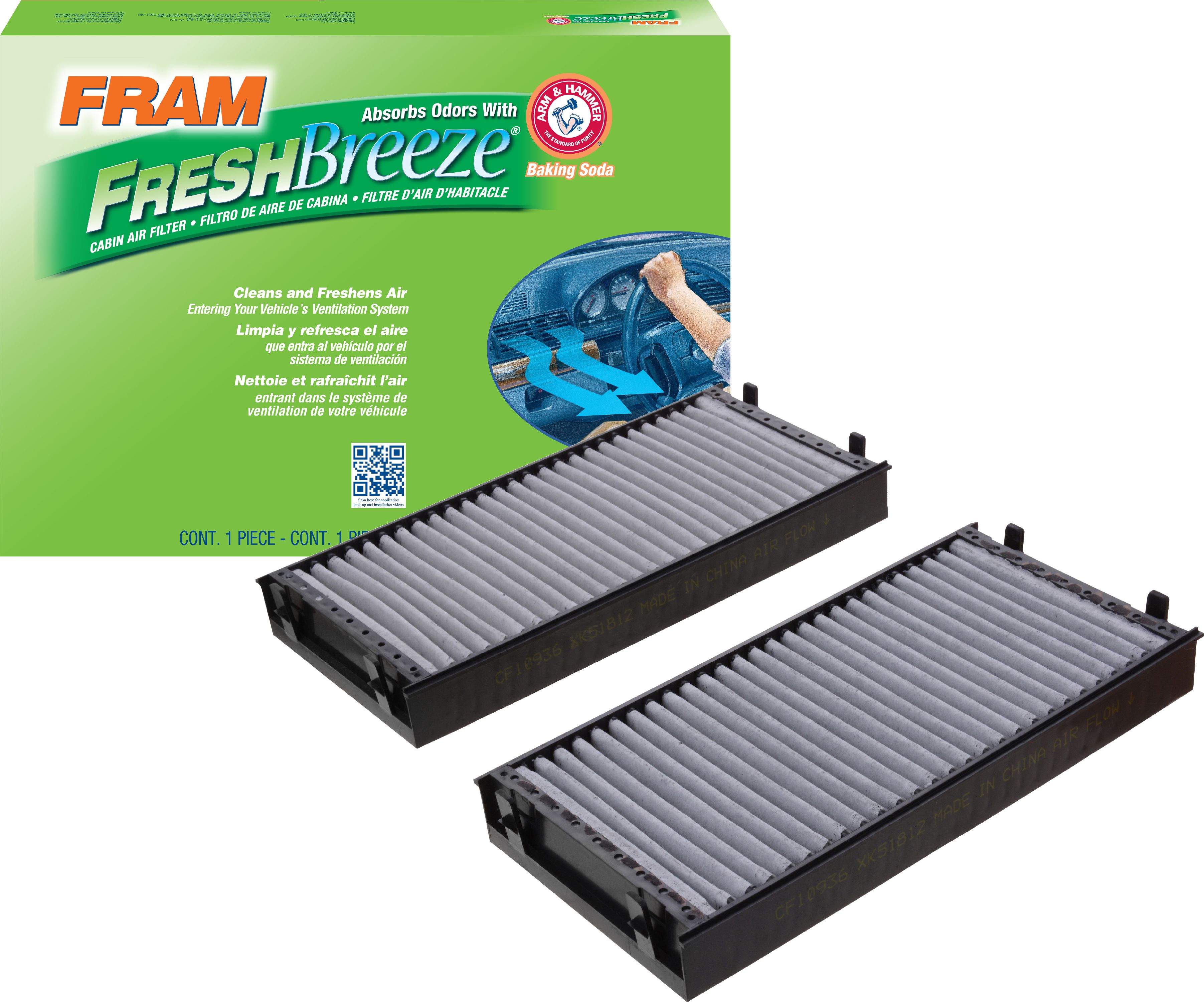 FRAM Fresh Breeze Cabin Air Filter, CF10936