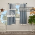 thumbnail image 4 of VHC Brands Sawyer Mill Blue Farmhouse Window Panel Set for Living Room or Bedroom with Attached Valance, 4 of 7
