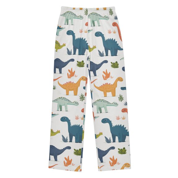 FORMRS Boys Pajama Pants with Pockets Size 6-8Y Kids Lounge Sleep Bottoms, Dinosaur Pattern