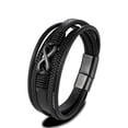 thumbnail image 6 of Classic Men Infinity Bracelet Woven Multilayer Braided Leather Bracelets For Women Black Stainless Steel Jewelry Gifts, 6 of 6