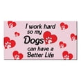 thumbnail image 1 of ThisWear Dog Themed Gifts for Women I Work Hard So My Dogs Can Have A Better Life Heart Low Profile Doormat Heart, 1 of 1