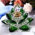 thumbnail image 3 of 1pc delicado de loto modelo de perfume de perfume de cristal de cristal botella de perfume verde, 3 of 7