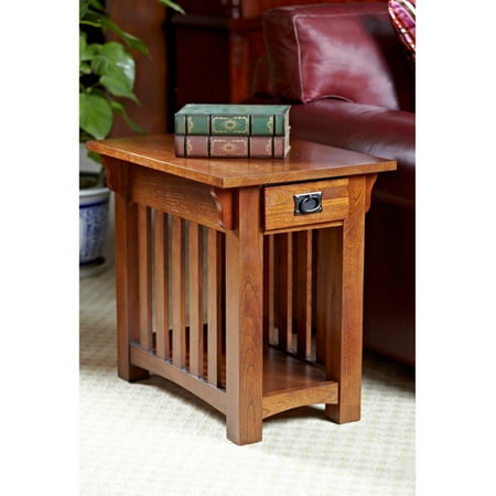 Leick Home Solid Ash Mission 1 Drawer Chairside End Table