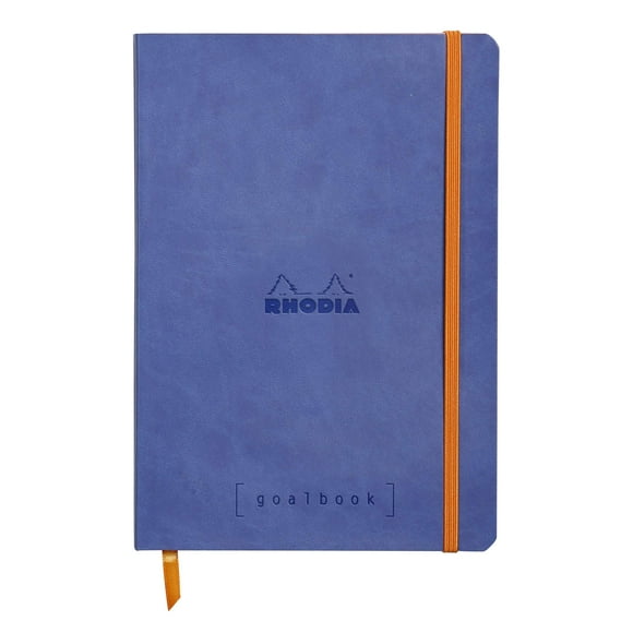 Goalbook Journal Rhodia, tamaño A5, 120 hojas con puntos, color azul zafiro