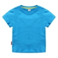 thumbnail image 1 of Sunnyoo T-Shirt de Base Uni à Manches Courtes pour Garçons T-Shirt en Coton à Col Ras du Cou à Manches Courtes, 1 of 8