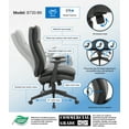 thumbnail image 4 of Boss Office Products CaressoftPlus Vinyl Executive High Back Chair with Adjustable Arms and Casters, Black, 4 of 8
