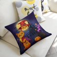 thumbnail image 5 of Cartoon Cat Witch Halloween Illustration Linen toss pillowcase decoration pillowcase gifting preferred 24x24 inch cushion cover sofa pillowcase sofa bedroom living room car, 5 of 5