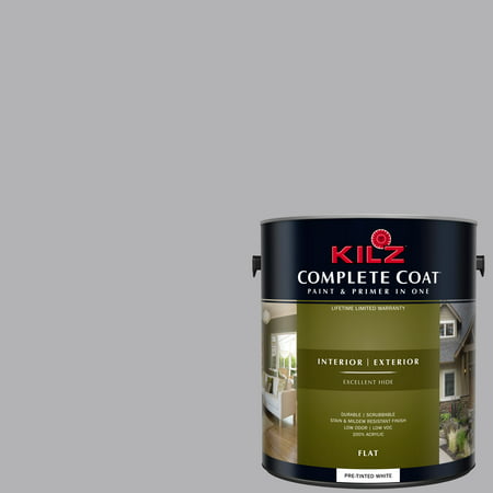 KILZ COMPLETE COAT Interior/Exterior Paint & Primer in One #RL100 Hippopotamus (Best Gray Paint Colors Valspar)