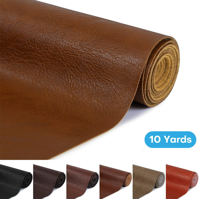 10 Yards 54 Wide Vinyl Fabric Thick Marine Grade Faux Leather Fabric Heavy  Duty PU Leather Fabric Cotton Back Home Decor Fabric for Hand Crafts DIY