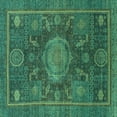 thumbnail image 1 of Ahgly Company Indoor Square Abstract Turquoise Blue Modern Area Rugs, 3' Square, 1 of 4