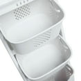 3Layer Dirty Clothes Storage Basket 4 Wheel Rolling Storage Basket