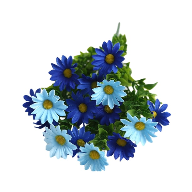 Ramo de flores artificiales con hojas verdes, realista, resistente a los rayos UV, de seda, para interior y exterior, jardín, patio, balcón, decoración del hogar.