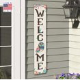 thumbnail image 4 of My Word! Welcome Owl Floral Porch Board Welcome Sign & Porch Leaner for Front Porch Deck Patio or Wall - Indoor Outdoor Farmhouse Rustic Vertical Home Decor 8"x46.5", 4 of 5
