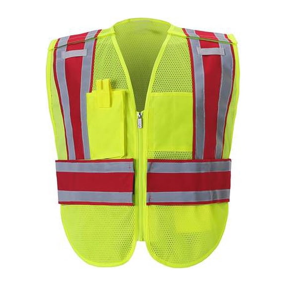 2W International PWB503RD JM High-Viz Public Safety Vest, Red - Jumbo