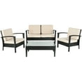 thumbnail image 2 of Safavieh Piscataway Outdoor Contemporary 4 Piece Set with Cushion, 2 of 9