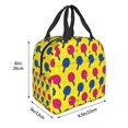 thumbnail image 3 of Honeii Colorful Ping Pong Print Lunch Bag Women, Lunch Box Lunch Bag for Women Adult Men, Small Leakproof Cute Lunch Tote Large Capacity Reusable, 3 of 8