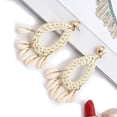 thumbnail image 5 of EXHUMKY hollow dangle earrings Earring Retro Rattan Lightweight 1 Pair for Women at Home, 5 of 6
