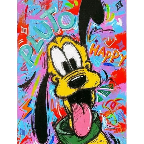 Diamond Painting Kits for Adults Cartoon Beginners Round Full Drill 5D DIY Diamond Art Kits Pluto Picture Art for Home Wall Decor Gift 12x16 inch