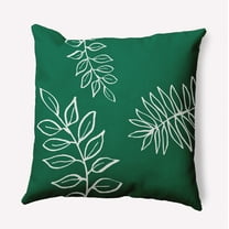 18"x18" Simply Daisy Fern Leaves Poly Accent Pillow, Green Qty 1