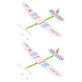 thumbnail image 1 of CIMAXIC 2Pcs Rubber Band Powered Airplane Model Biplane Toys for Kids (Random Pattern),17.72"X16.93"X3.15", 1 of 4