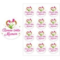 thumbnail image 1 of Bonne Fête Maman French Happy Mother's Day Decor Stickers Labels Joyeuse Fête Des Mères Floral Self-adhesive Paper Labels4.5cm-48pcs Gao Jinjia LED, 1 of 2