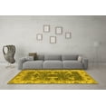 thumbnail image 3 of Ahgly Company Machine Washable Indoor Rectangle Oriental Yellow Industrial Area Rugs, 7' x 9', 3 of 4