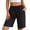 Black, variant on SOFTCCLO Running Shorts for Women Solid Color Athletic Fitness Knee Shorts Elastic Drawstring Pocket Casual Womens Shorts Black L