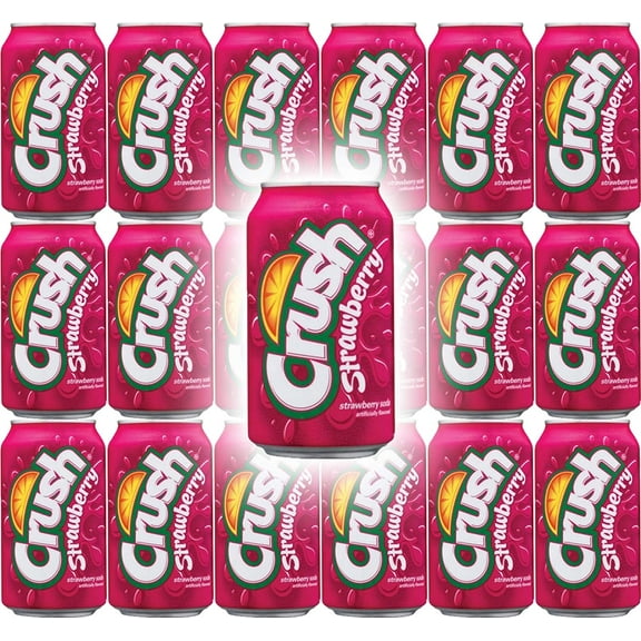 Crush Strawberry Soda, 12 oz. Cans (Pack of 18)