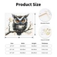 thumbnail image 2 of Zufioo Whimsical Owl On Branch Print Canvas Decorative Painting with Solid Wood Frame Art Decoration, Suitable for Home and Office Wall Decoration, 2 of 6