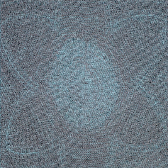 Ahgly Company Machine Washable Indoor Square Transitional Blue Koi Blue Area Rugs, 6' Square