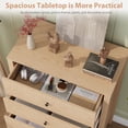 thumbnail image 4 of 5 Drawer Dresser for Bedroom – Modern Simply Chest of Drawers, Wood Storage Dresser with Deep Drawers for Living Room, Hallway, Entryway, Natural Oak, 4 of 8
