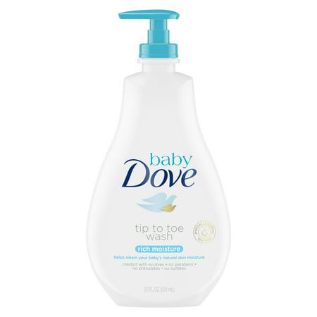 Baby Dove Rich Moisture Tip to Toe Baby Wash, 20 (Best Shampoo And Body Wash For Babies With Eczema)