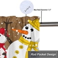 thumbnail image 5 of Christmas Snowman Valance Curtain Winter Farmhouse Snowman Xmas Snowy Short Window Treatment Curtains Light Filtering Kitchen Valance 54x18inch(1Pcs), 5 of 5