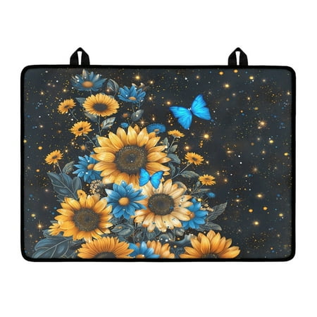 

SEANATIVE Stove Top Cover Foldable Kitchen Stove Cover for Electric Stove Modern Glass Cooktop Cover Heat-resistant Induction Stovetop Protector for Home Decor Sunflower Butterfly Star Black