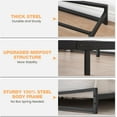 thumbnail image 6 of YUSAZENS Bed Frame, Low Profile Twin Bed Frame, 6-Inch Metal Platform Bed Frame with Steel Slats, Heavy Duty Mattress Foundation, Minimalist Design, Noise-Free, Easy Assembly, Black, 6 of 7