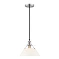 thumbnail image 1 of Orwell 1-Light Pendant in Pewter with Opal Glass, 1 of 3