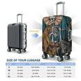 thumbnail image 6 of Balery Luggage Cover Coffee-Drinking Skull Print Suitcase Covers for Luggage Elastic Washable Suitcase Protector Fits 18-32 Inch Luggage-Large, 6 of 9
